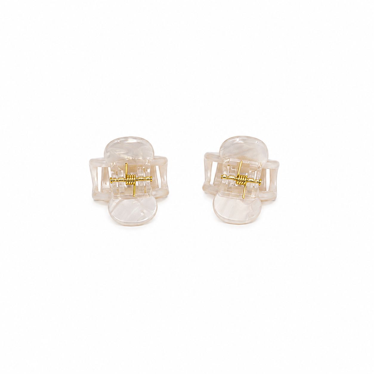 PRESILHA DUPLA MINI ACETATO PEROLADA