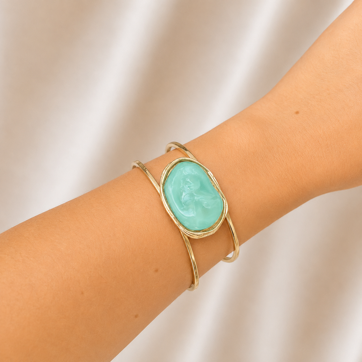 Bracelete Fabi Turquesa Oval