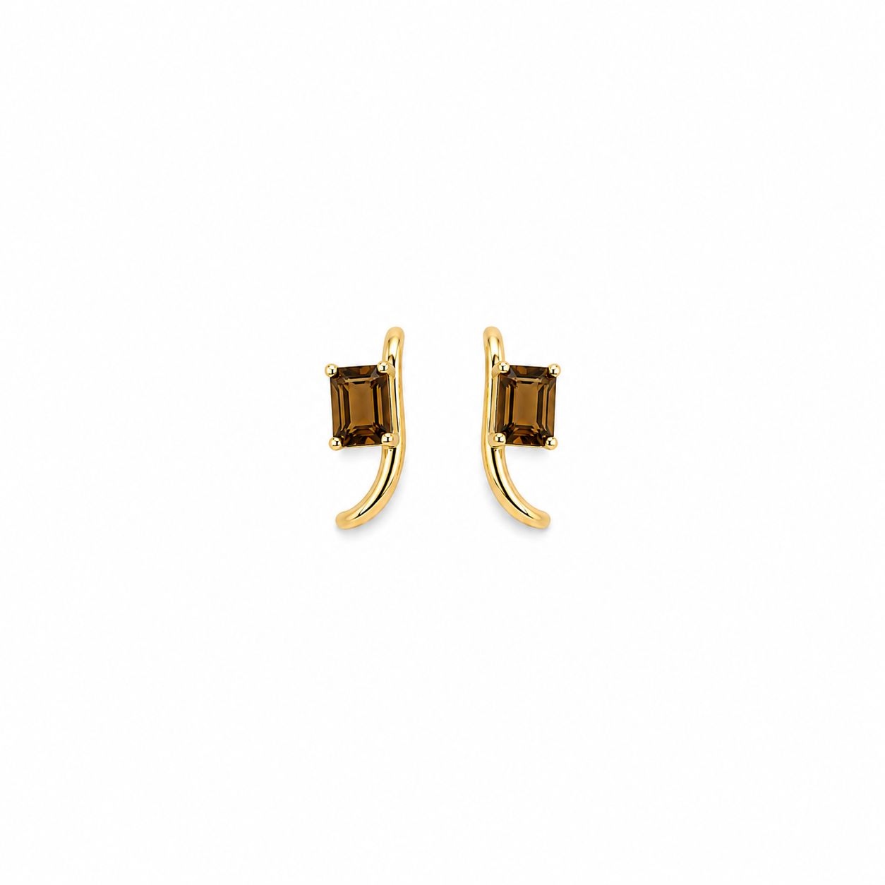 Brinco Earhook Citrino Conhaque