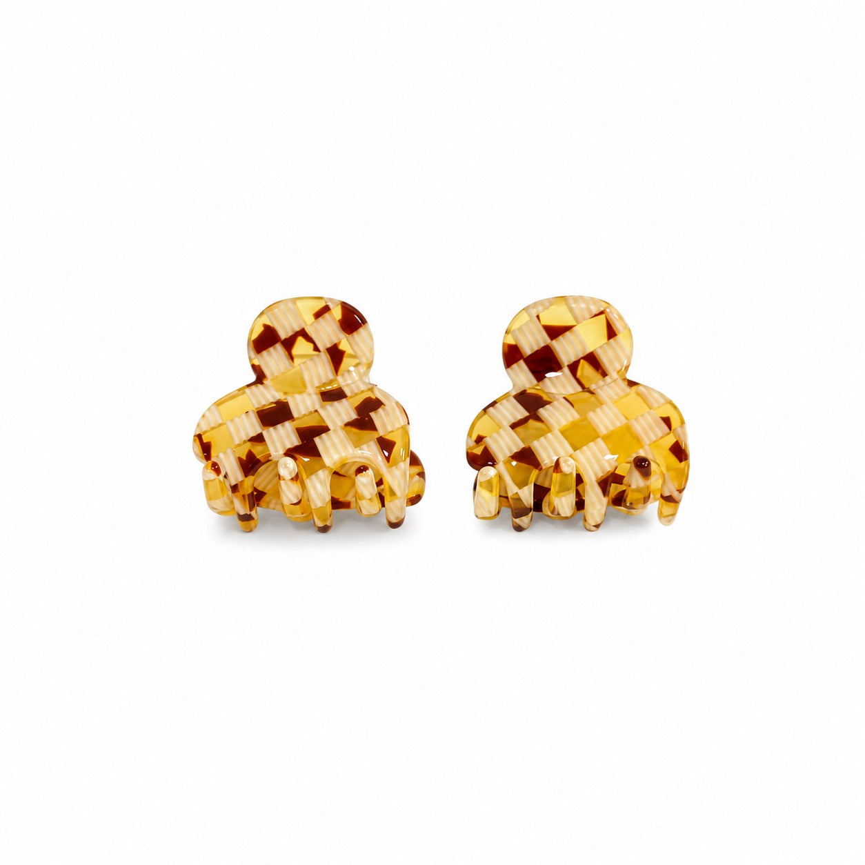 PRESILHA DUPLA MINI ACETATO AMBAR