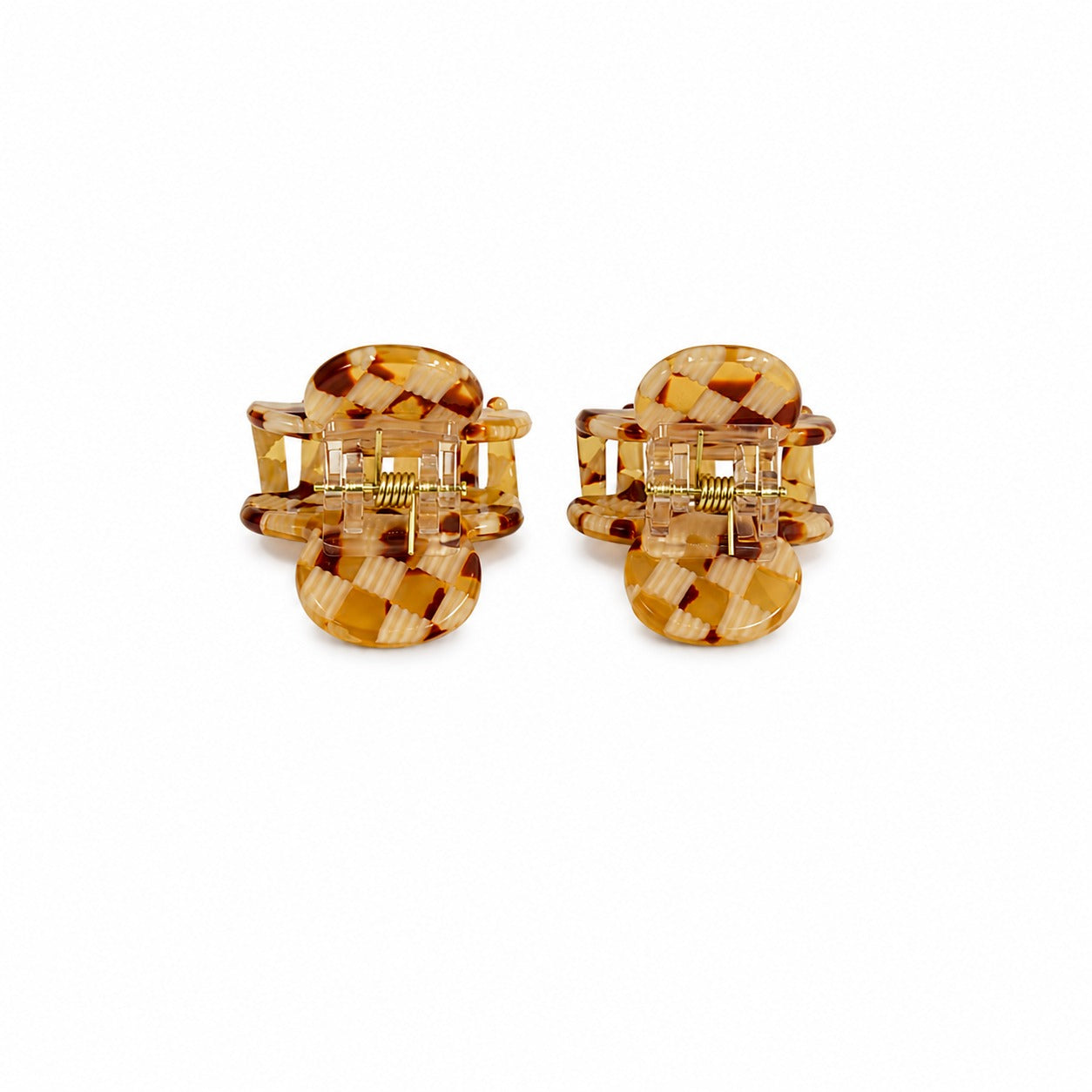 PRESILHA DUPLA MINI ACETATO AMBAR