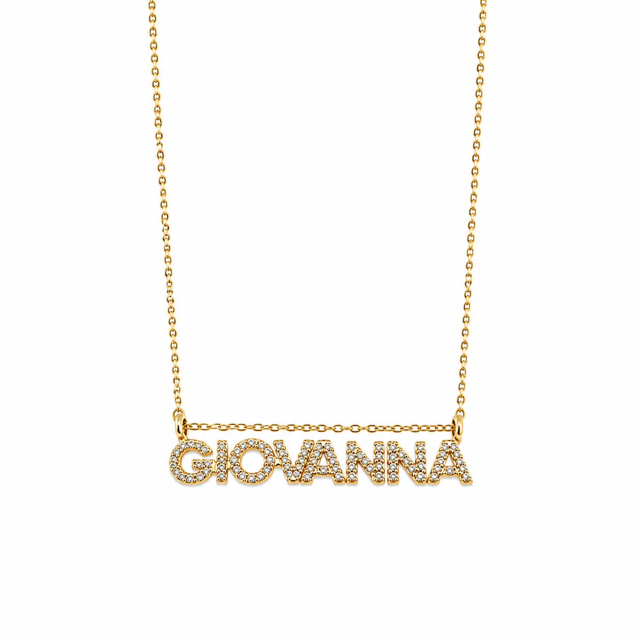 Colar Personalizado Iniciais Cravejadas