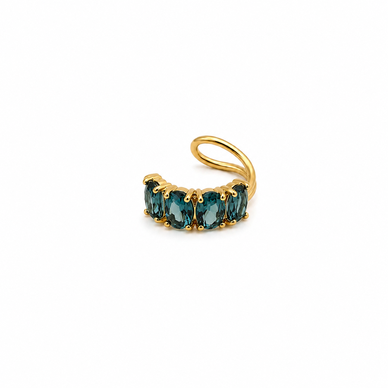 PIERCING PEDRAS OVAIS TOPAZIO