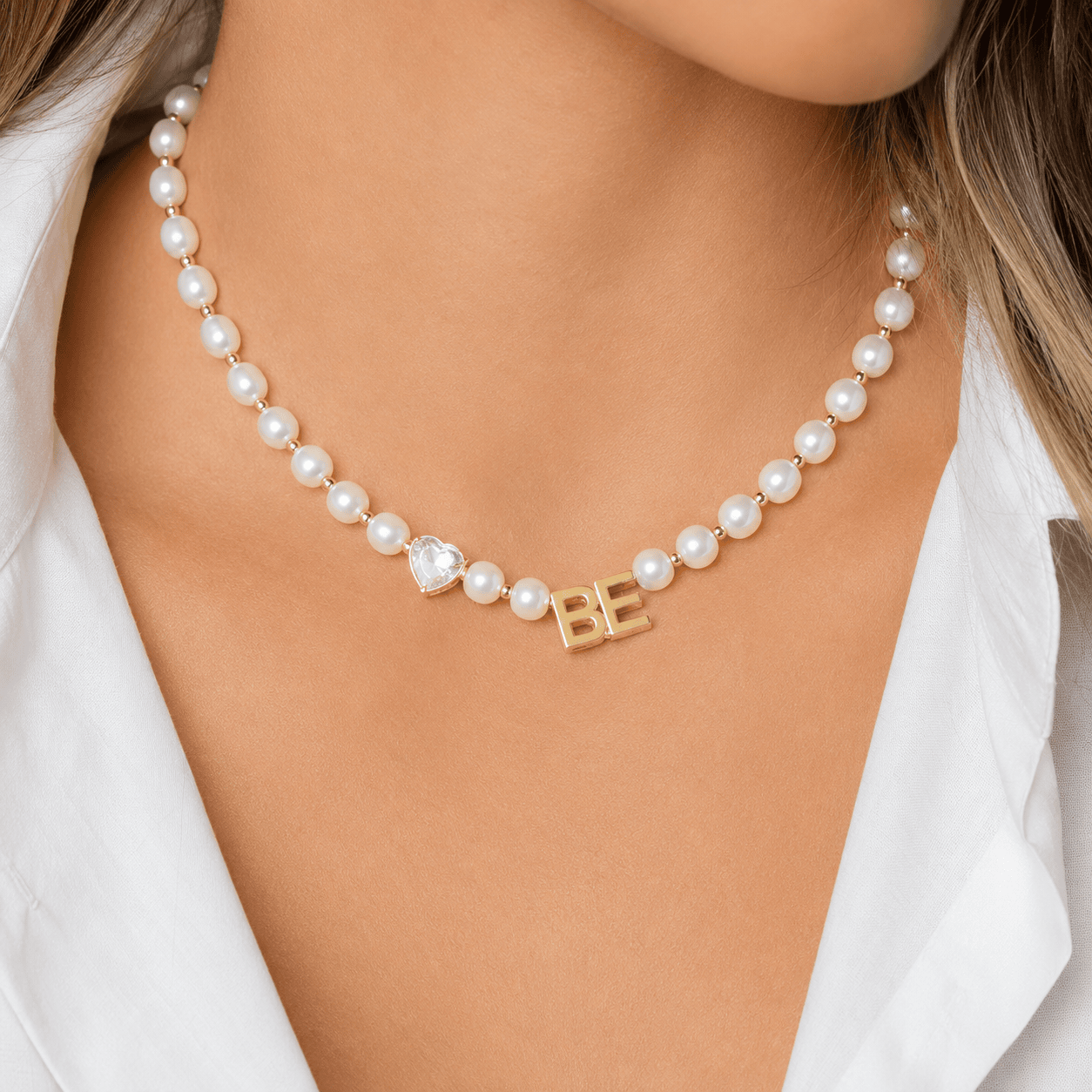 Colar Personalizado Choker Pérolas