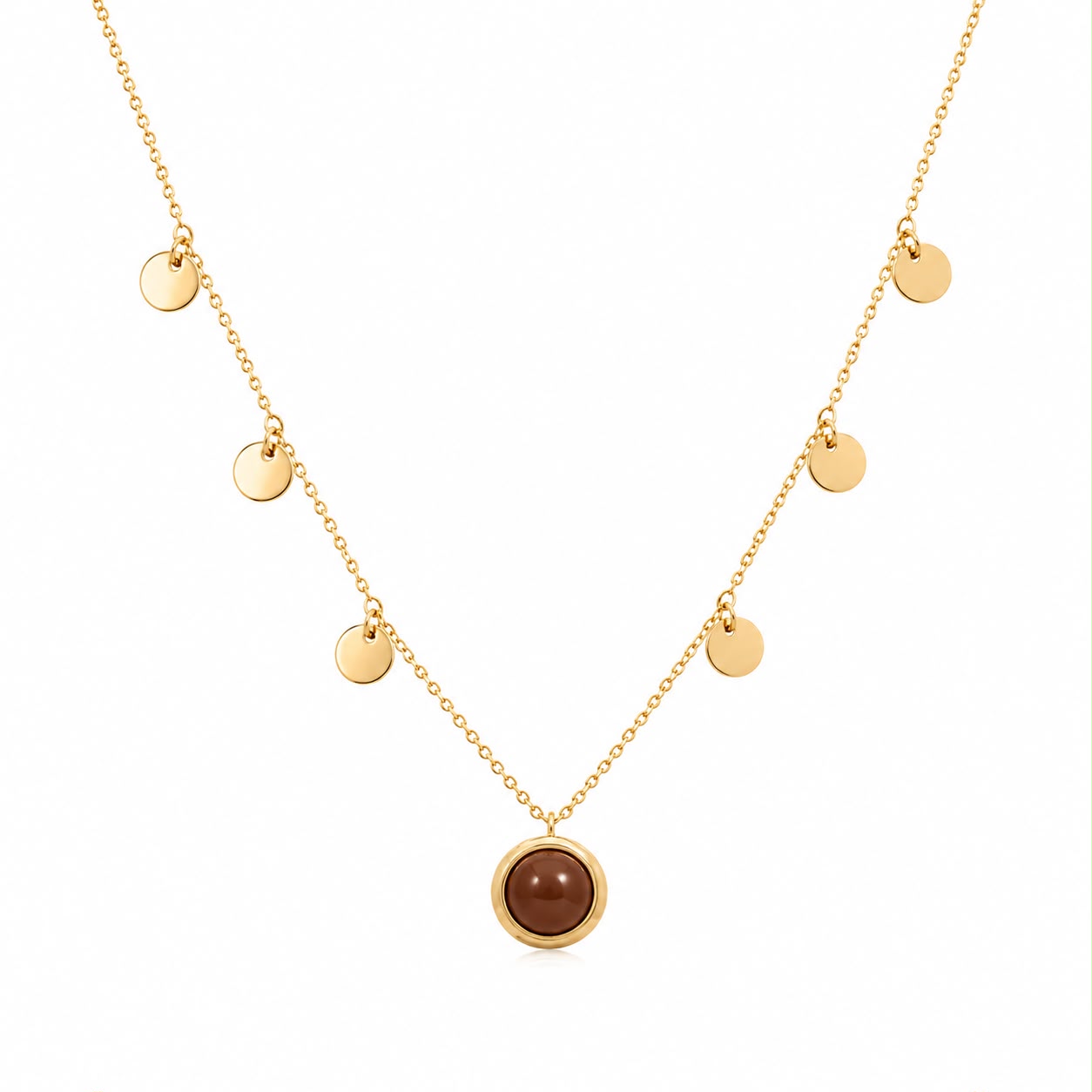 Choker Malu Marrom Medalhinhas
