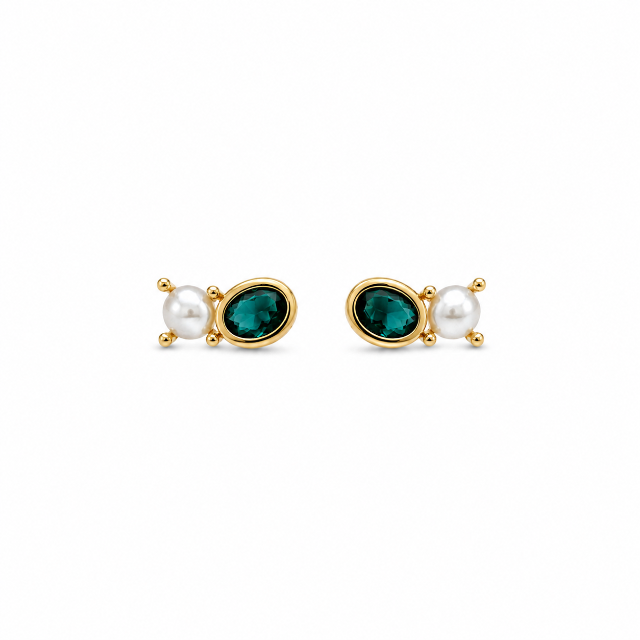 Brinco Topázio Pérola Mini Earcuff