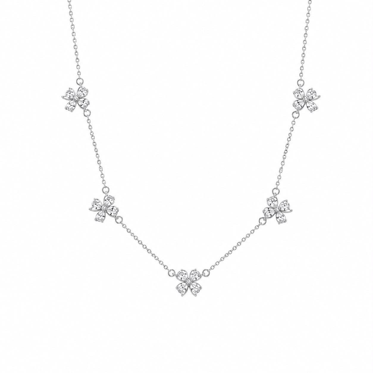 Colar Trevos Cristal Shine