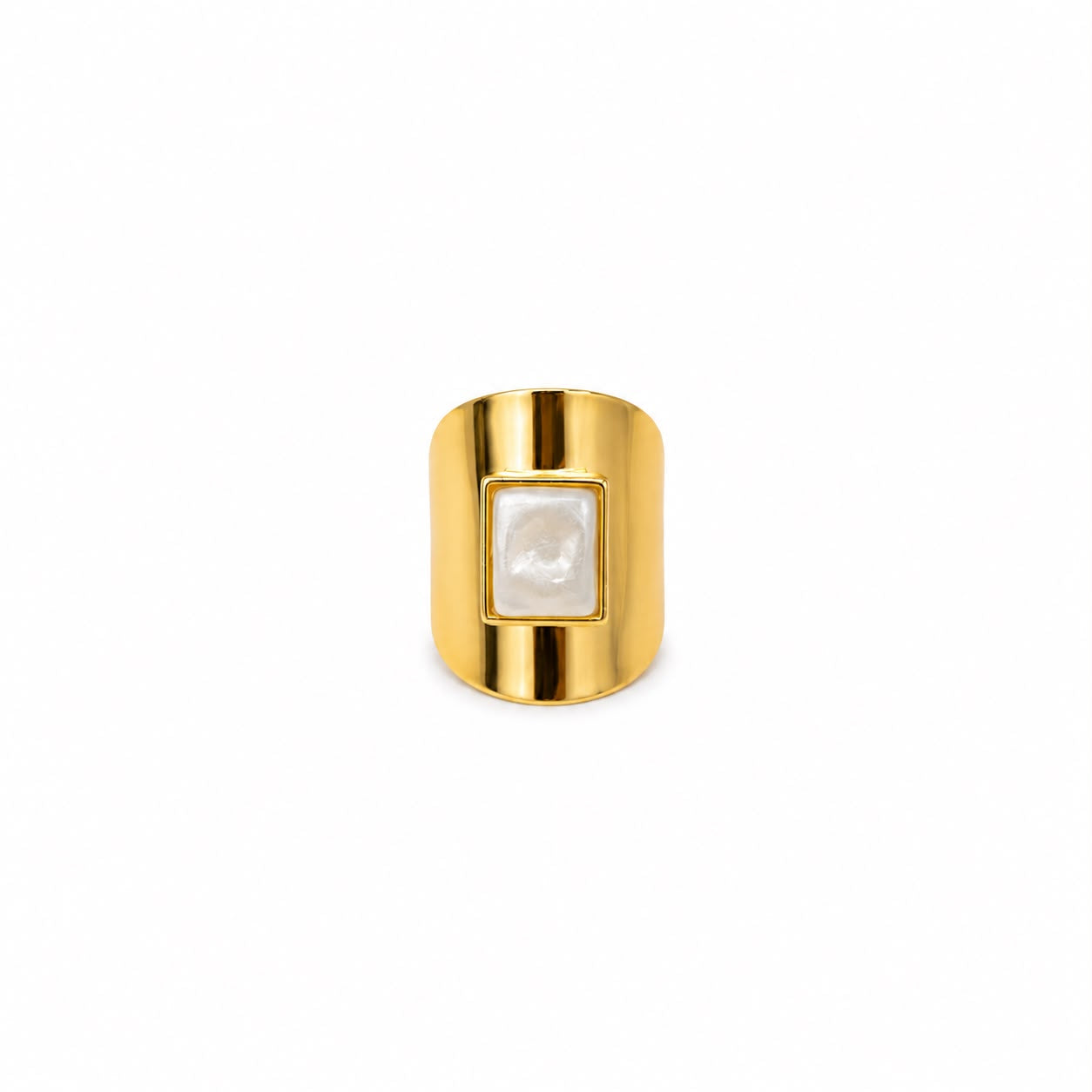 Anel Vivi Oval Perolado