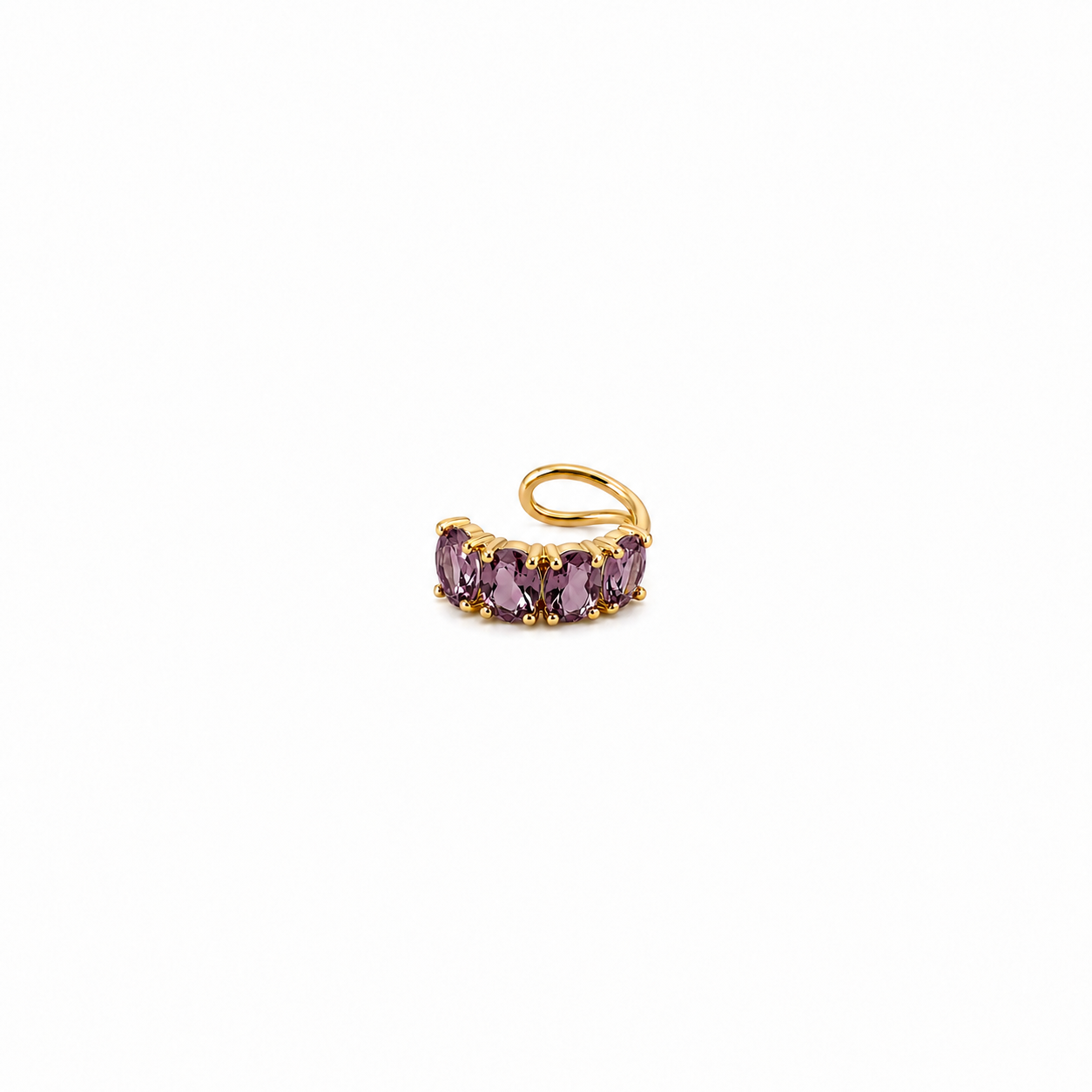 PIERCING PEDRAS OVAIS AMETISTA