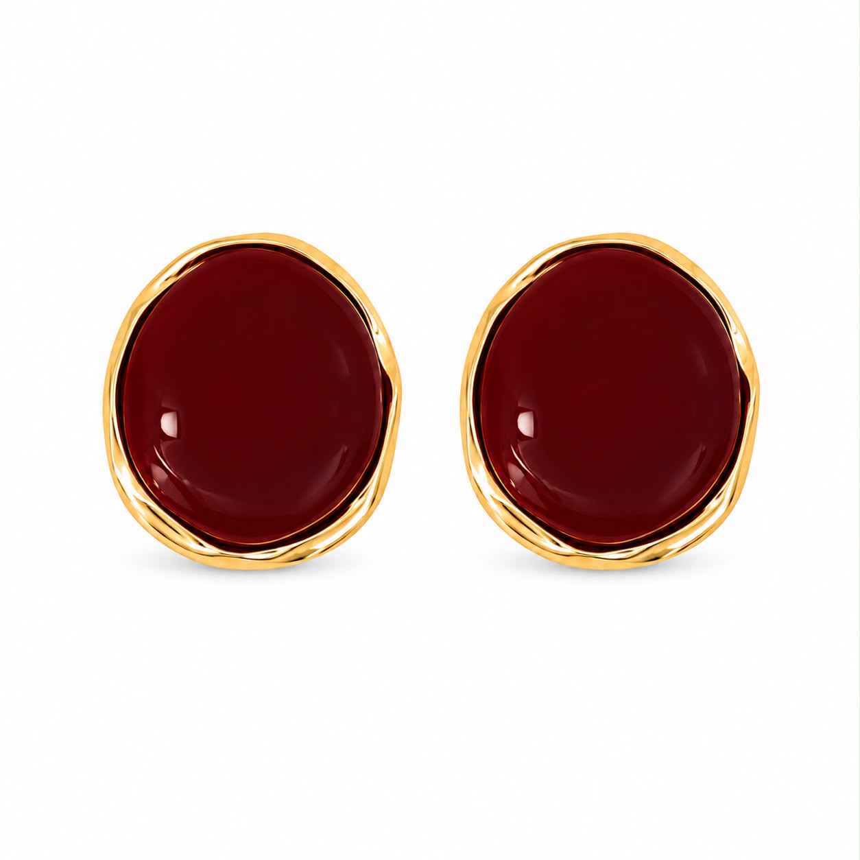 Brinco Milão Oval Marsala