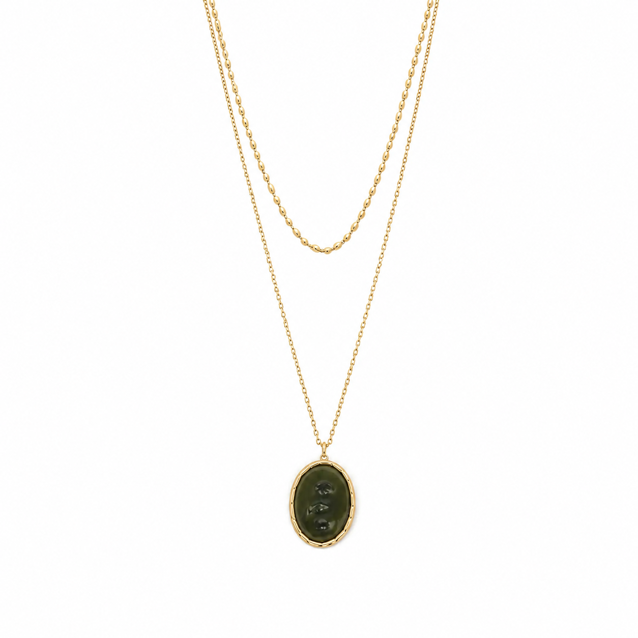 Colar Oval Oliva Imã